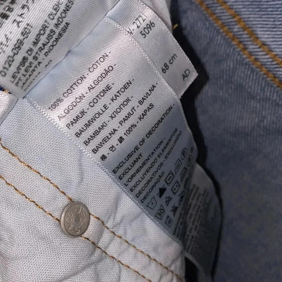 Levi's 501 Ripped Crop Jeans Athens Slide Size 27 x 26 - Picture 11 of 11